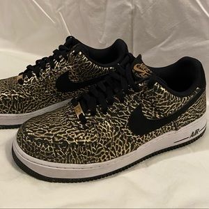 Nike Air Force 1 Black/Gold Elephant/Concrete Size 12